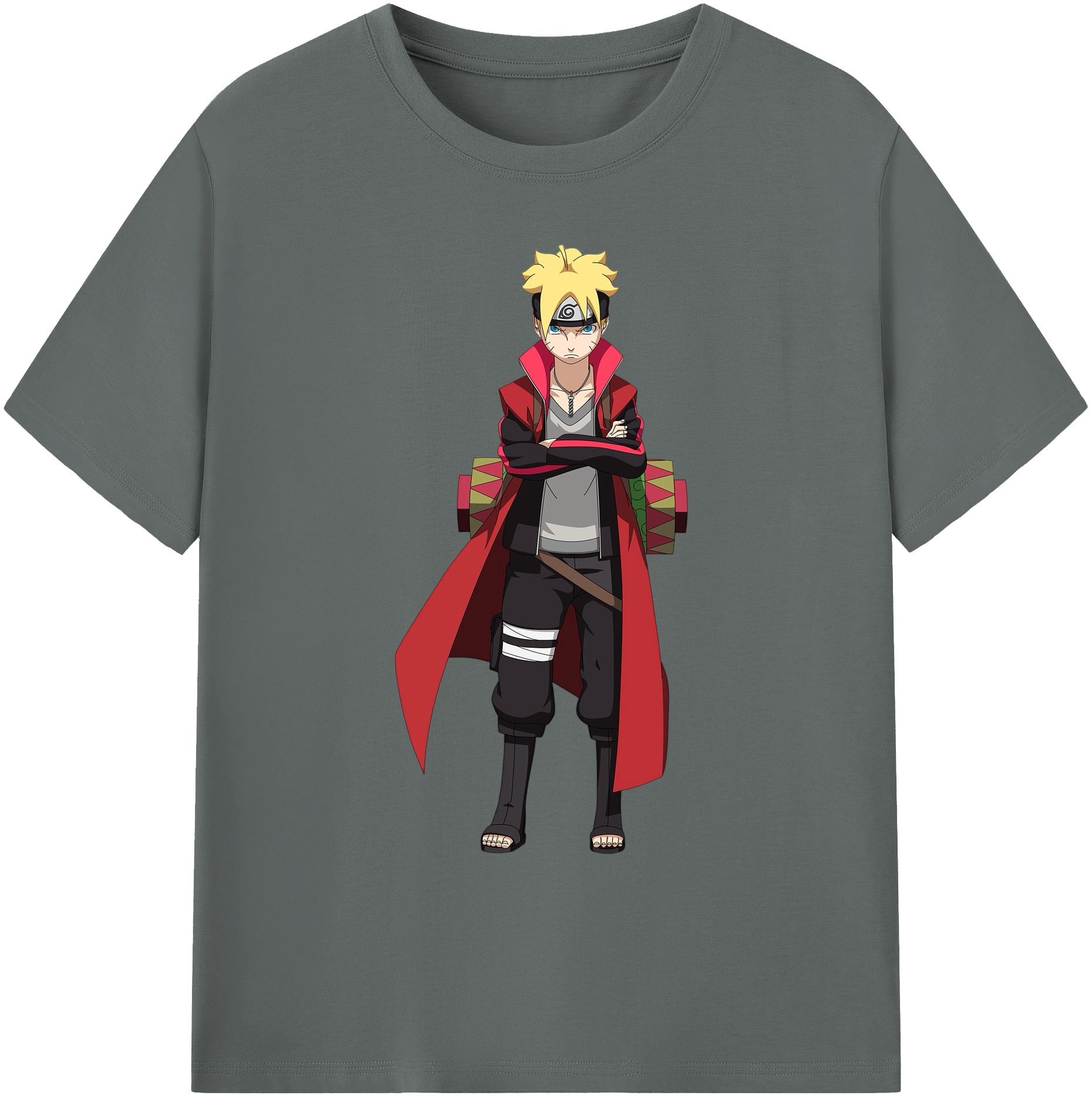 （画像用） NARUTO -ナルト- うずまき ボルト Uzumaki Boruto 綿100％ メンズ半袖Tシャツ｜肌触りやわらか＆通気性